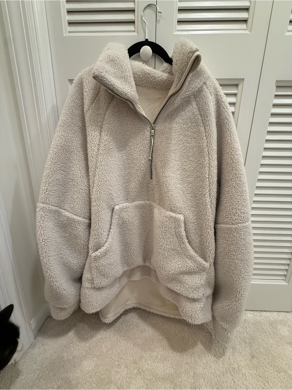 lululemon athletica Cream Sherpa Half-Zip Jacket